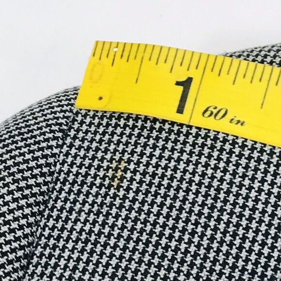 Johnny Carson Vtg Sport Coat Rare Double Breast 42 44 Houndstooth Black Gray 70s - Picture 14 of 16